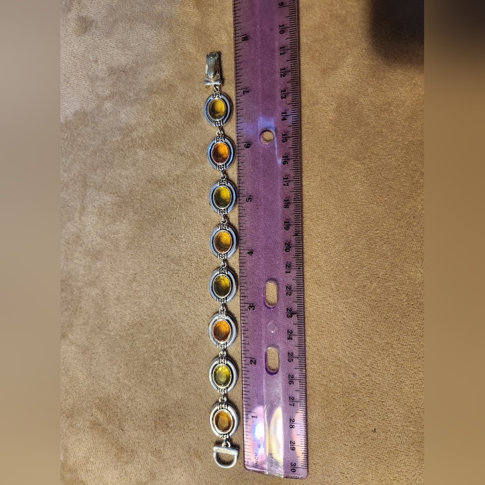 Silver and Yellow Bracelet
